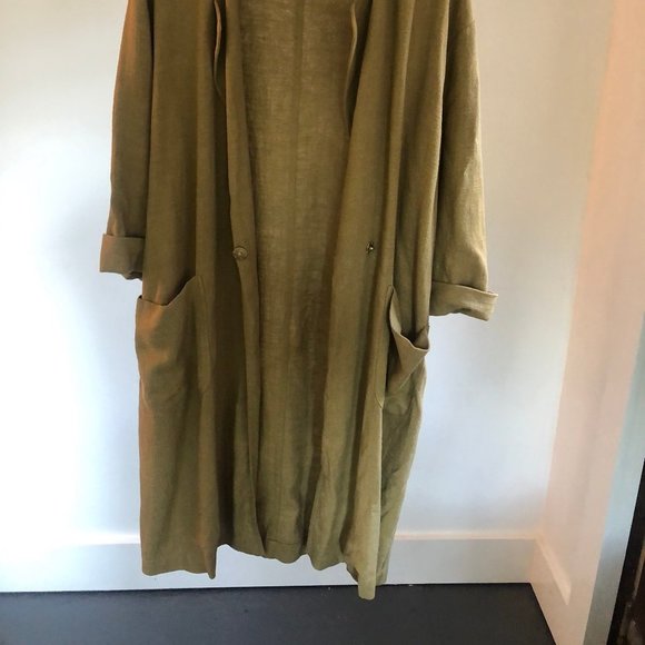 Oversized linen jacket - Picture 3 of 5